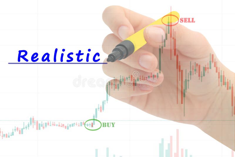 Hand schrijven ‚Realistisch ‚op bedrijfsgrafiek en voorraad financiële indicator stock afbeelding Hand schrijven ‚Realistisch ‚op bedrijfsgrafiek en voorraad financiële indicator stock afbeelding