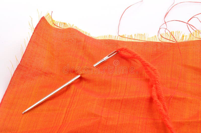 Hand sewing stock photo. Image of sewing, metal, fabric 10682022
