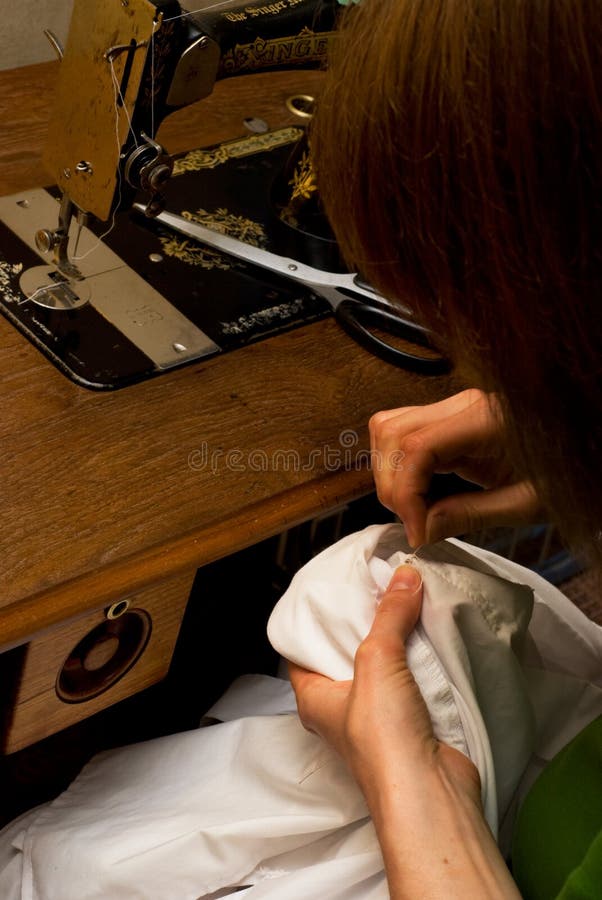 Hand sewing stock photo. Image of knob, domestic, clothes 8120448