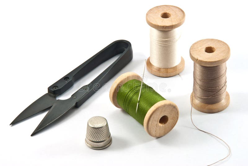Hand sewing tools stock photo. Image of stitch, hand 58820676