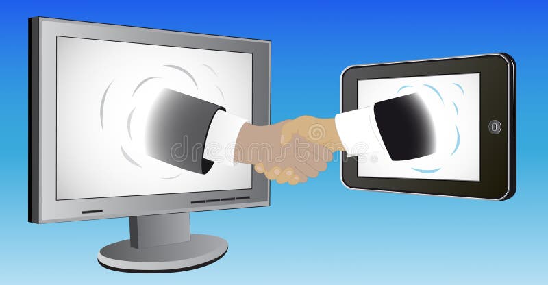 Hand shake - success for which there are no borders. Friendship borders vectors