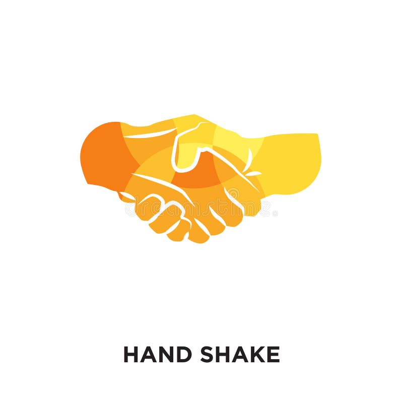 hand shake logo isolated on white background for your web, mobil stock illustration hand shake logo isolated on white background for your web, mobil stock illustration