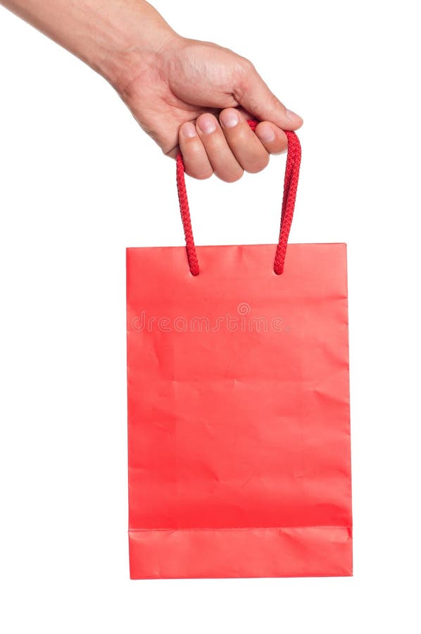 Hand Holding Gift Bag stock photo. Image of offering, celebration 461040
