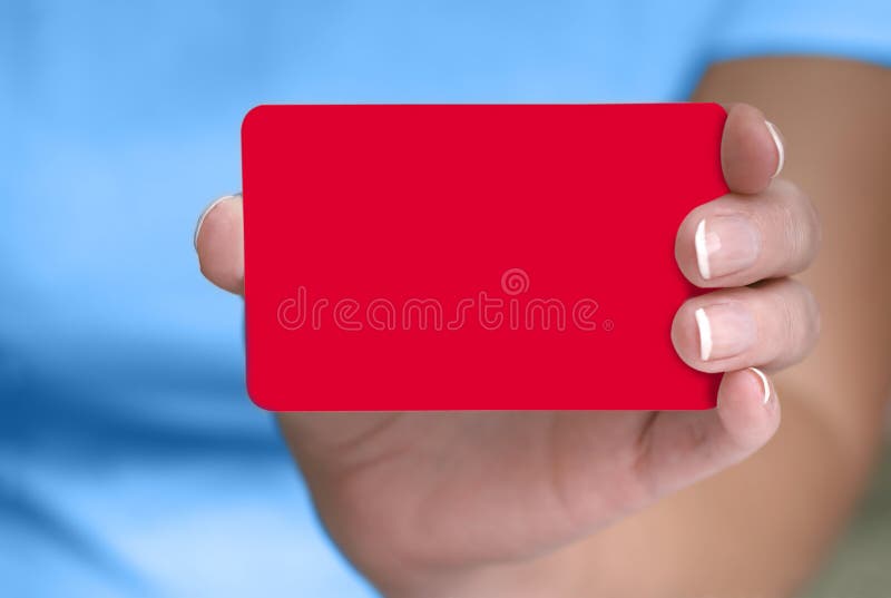 Hand Showing Blank Card