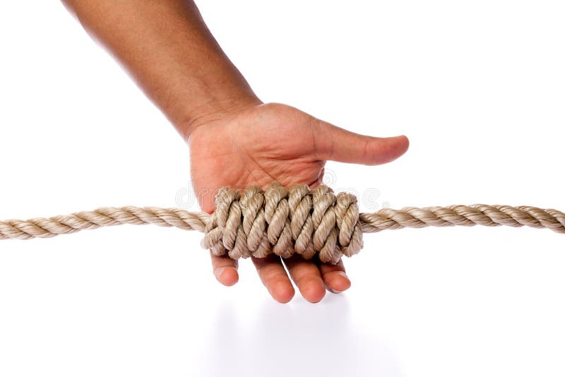 Hand Showing Knot Isolated on White Stock Photo Image of hand