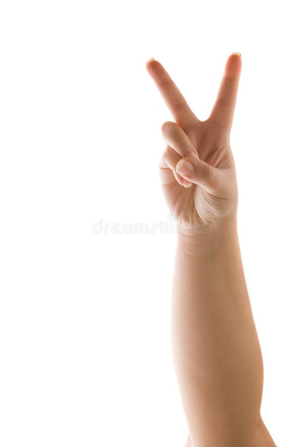 Hand Showing a Peace Sign stock image. Image of show 15039265