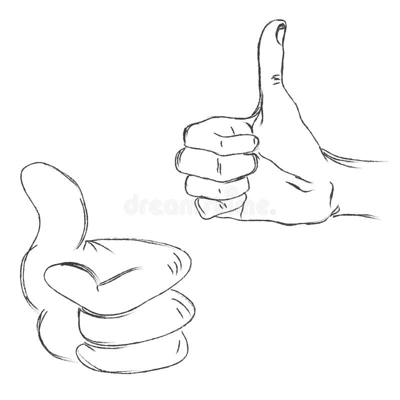 Illustration of a hand giving a thumbs up in a woodblock style Stock Vector  Image & Art - Alamy
