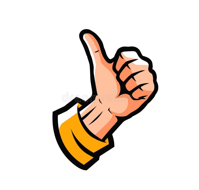 Hand showing thumbs up. Symbol vector illustration vector illustration