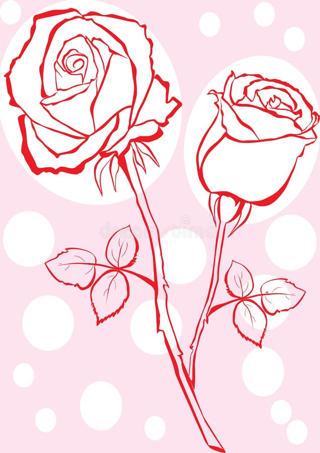 Hand sketched rose. stock illustration