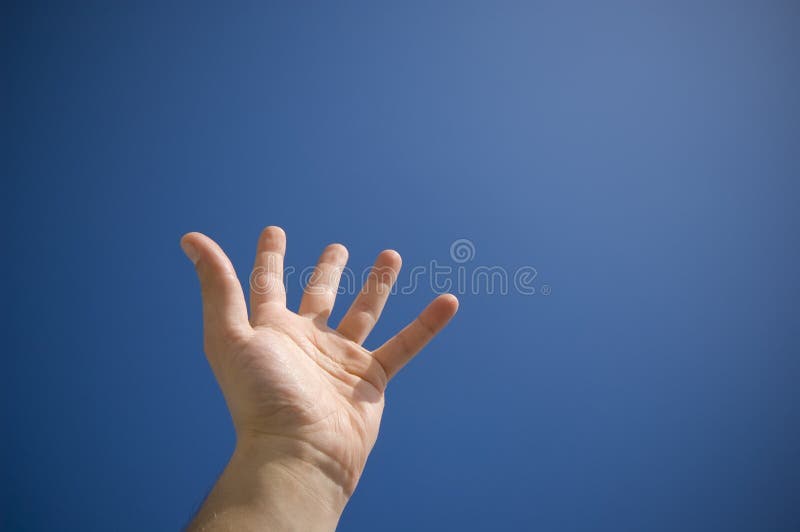 Hand an the sky stock photography