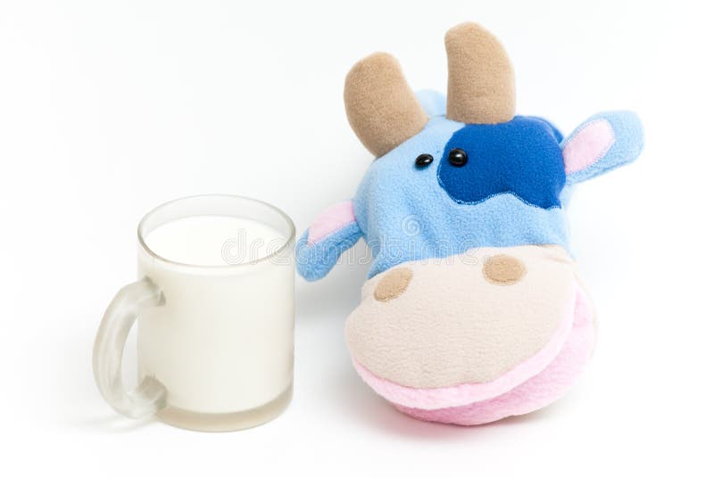 Hand soft toy cow