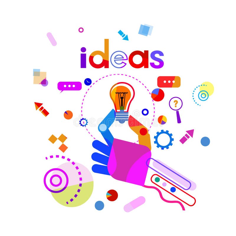 Hand som rymmer för affärsidé för ljus kula banret för begrepp för utveckling det Startup stock illustrationer Hand som rymmer för affärsidé för ljus kula banret för begrepp för utveckling det Startup stock illustrationer