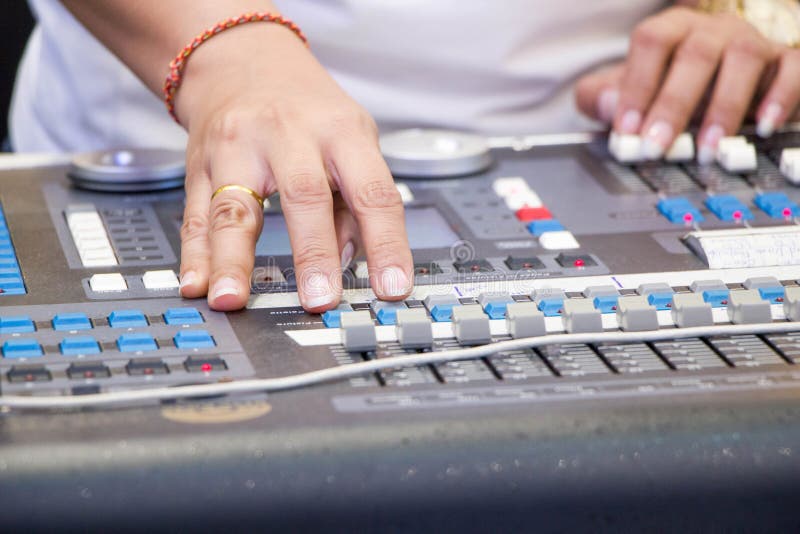 Sound Check for Concert,buttons Equipment for Sound Mixer Control