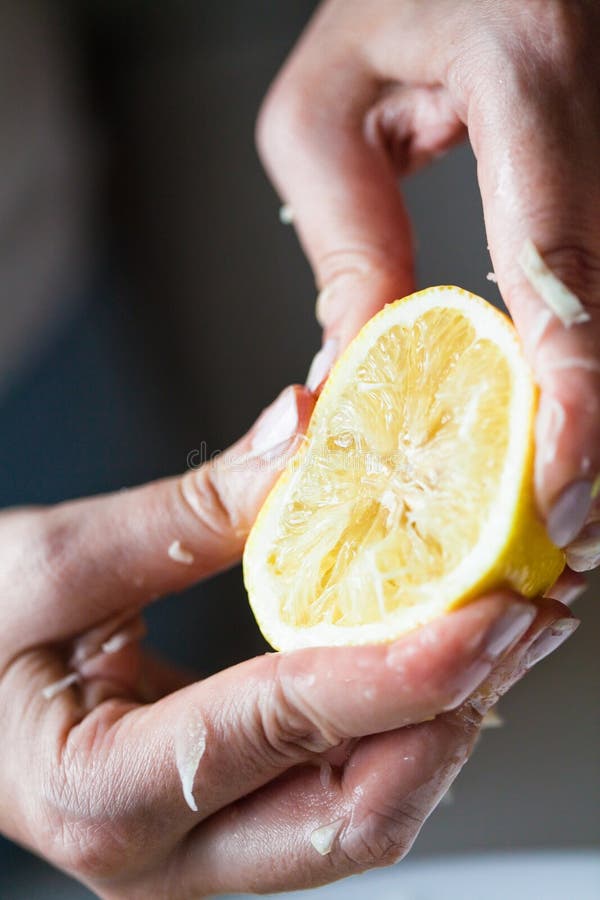 Hand Squeezing Yellow Lemon Stock Image Image of fruits, fingertips 24228843