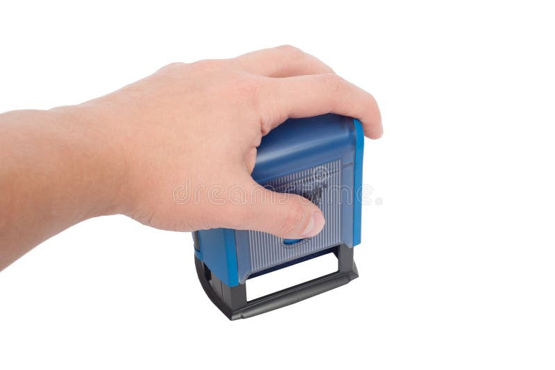 Hand and stamp Quality royalty free stock photos