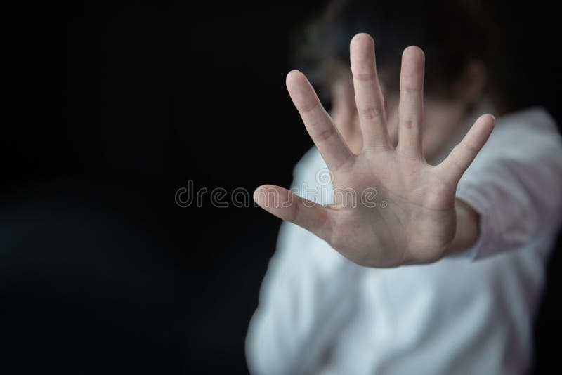 Hand stop no, Stop harassment and abuse in relationship. Stop sexual abuse and violence against women stock image Hand stop no, Stop harassment and abuse in relationship. Stop sexual abuse and violence against women stock image