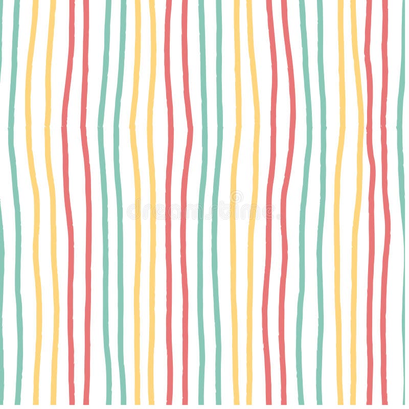 Hand sömlös dragen mjuk pastellfärg för horisontalbandmodelltappning stock illustrationer Hand sömlös dragen mjuk pastellfärg för horisontalbandmodelltappning stock illustrationer