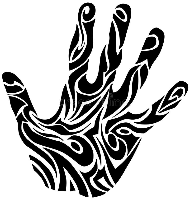 Hand tattoo stock vector. Illustration of human, element - 30783057