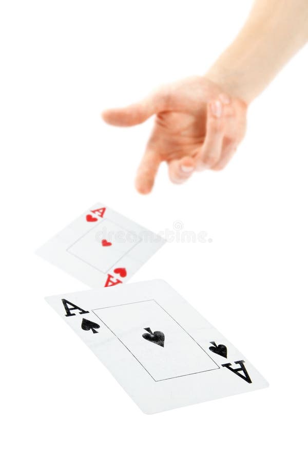 Hand throwing cards