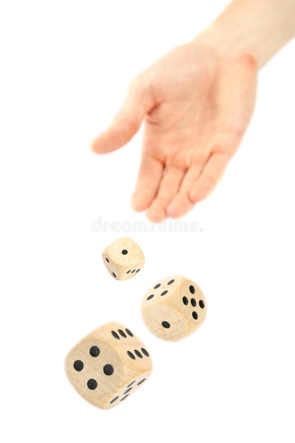 Hand Throwing Dice.