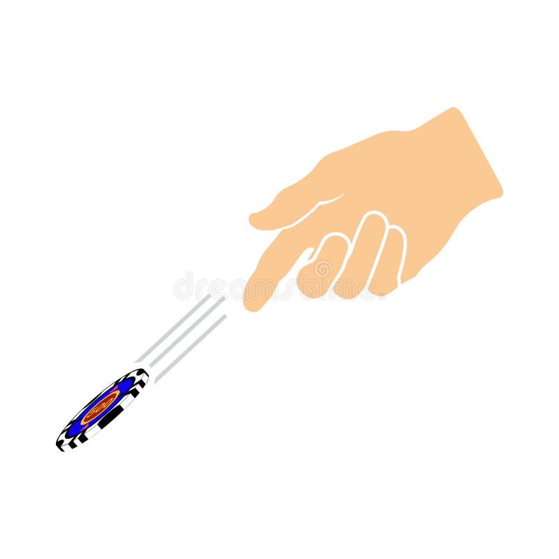 Hand Throwing Gamble Chips Icon vector illustration