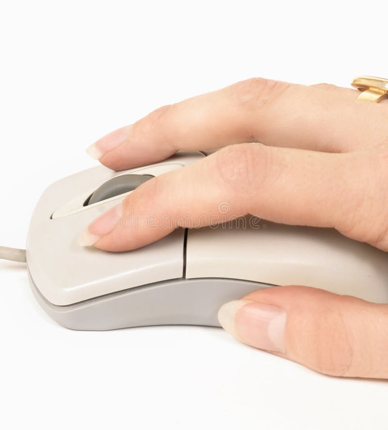 Hand to mouse stock photo