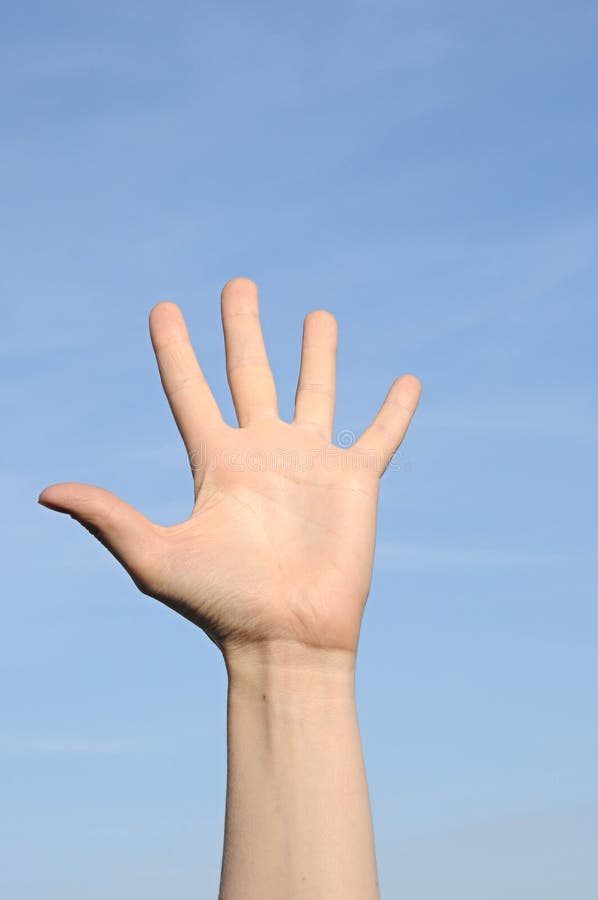 Hand to the sky royalty free stock image