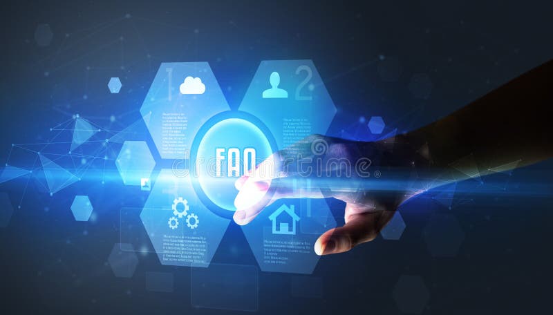 Hand touching digital button royalty free stock photos