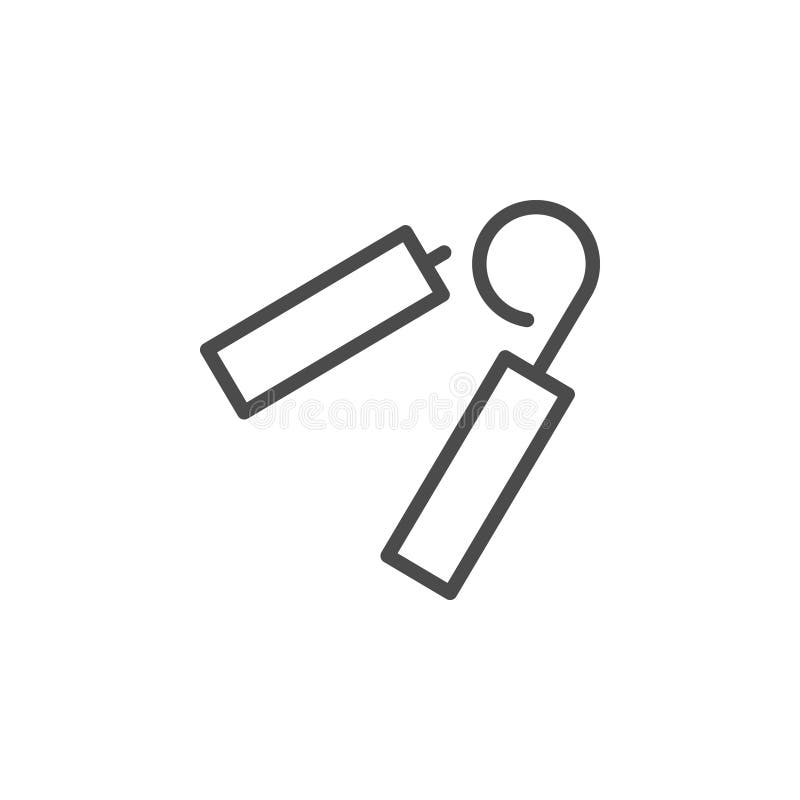 Hand trainer line outline icon royalty free illustration