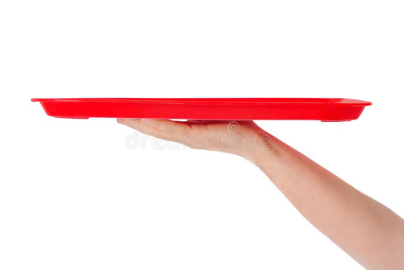 Hand with tray stock image. Image of food, hold, plate - 113659201
