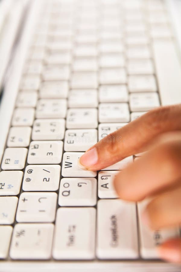 Hand Typing Keyboard on Laptop Stock Image Image of global 21984741