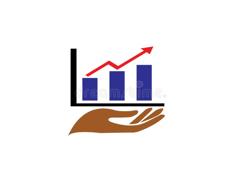 Hand- und Diagrammstangenpfeil für Statistiken und Handelsmarkt für Logoentwurf stock abbildung Hand- und Diagrammstangenpfeil für Statistiken und Handelsmarkt für Logoentwurf stock abbildung