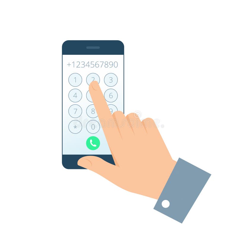 Hand und Telefon lizenzfreie abbildung Hand und Telefon lizenzfreie abbildung