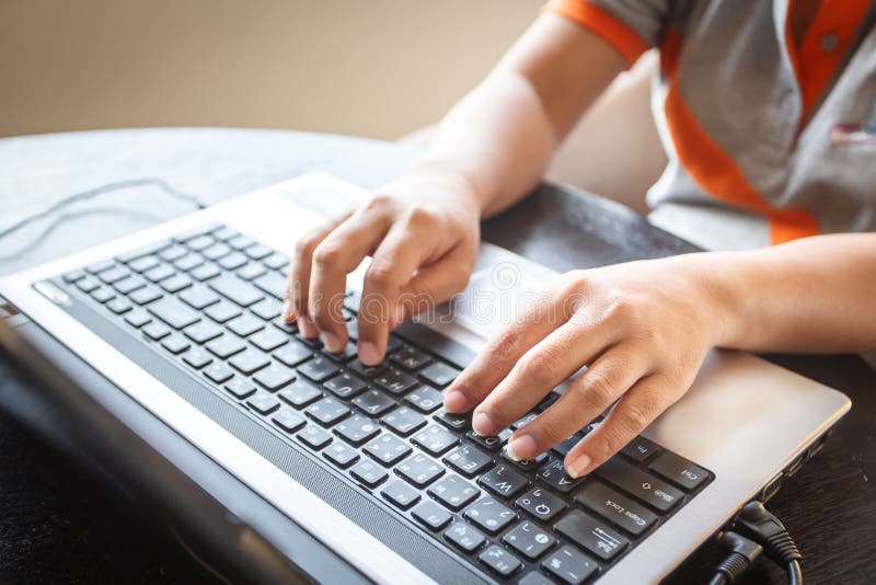 Hand using laptop stock image. Image of business, screen 55642299