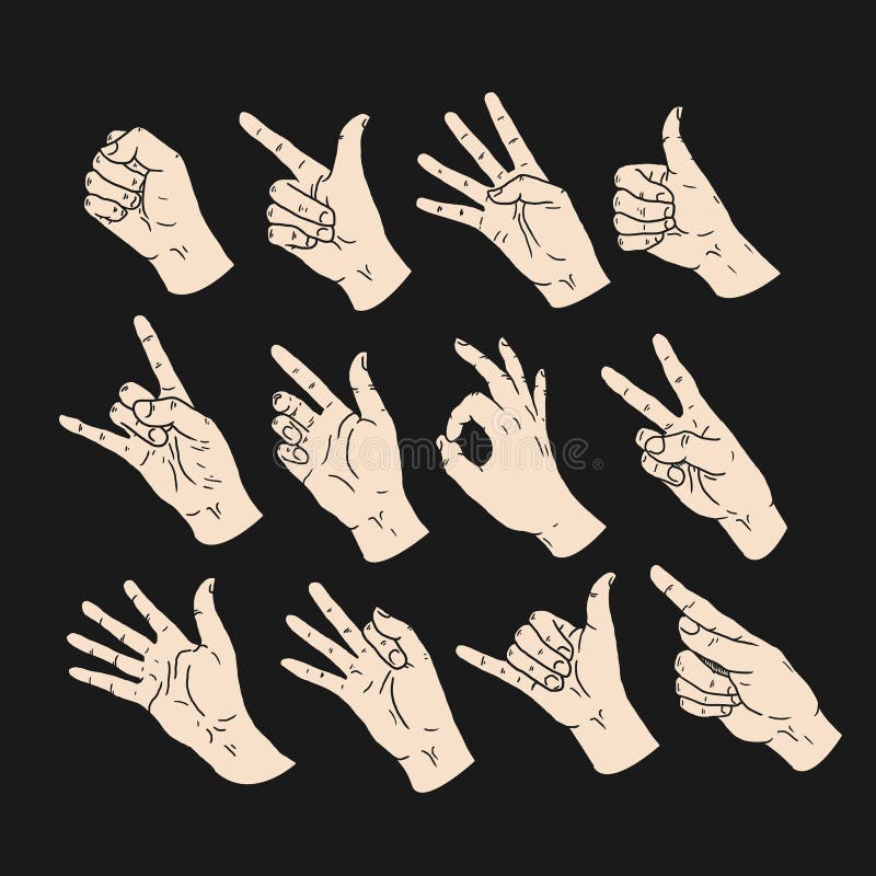 hand vector illustration hand drawn style