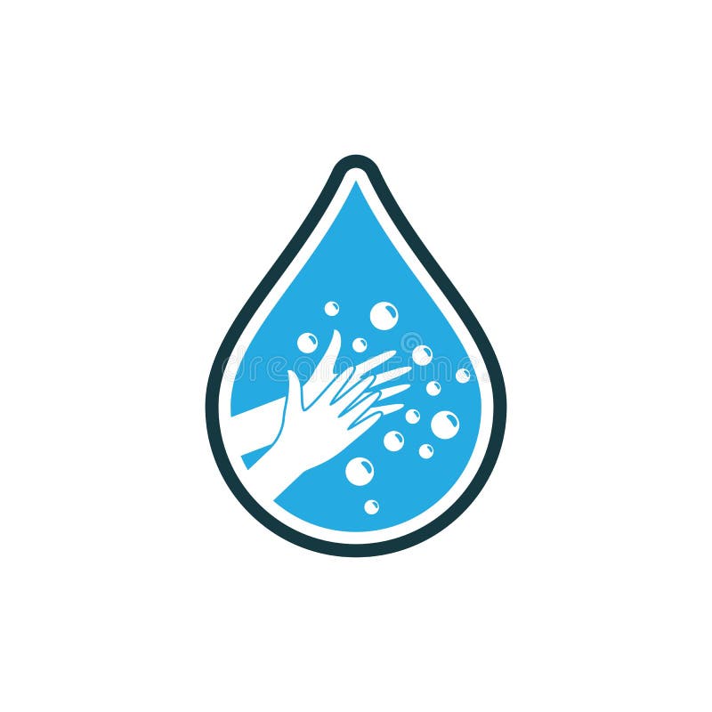 Hand wash logo template stock illustration. Illustration of toilet