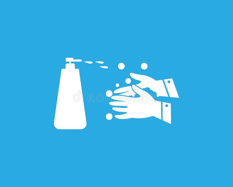 Hand Wash Logo Template Vector Illustration Stock Illustration