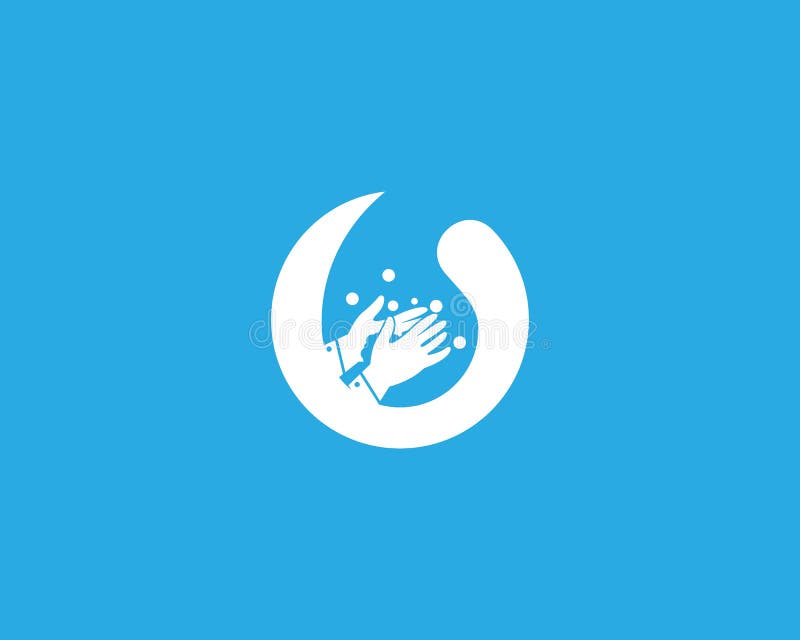 Hand Wash Logo Template Vector Illustration Stock Illustration