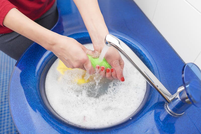 Hand wash with. stock image. Image of bright, household 82786319