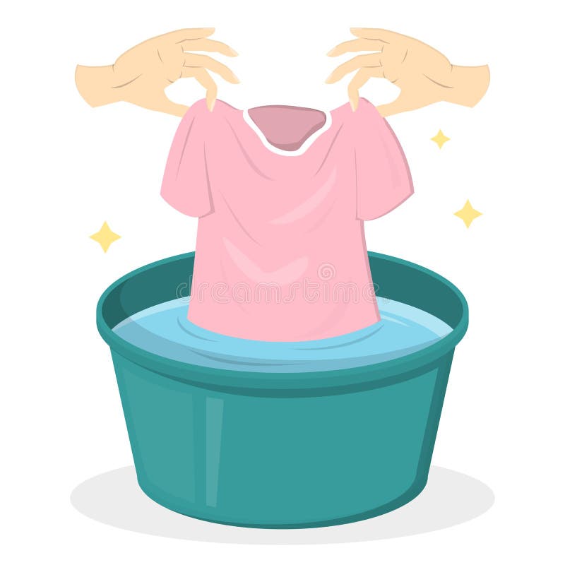 Hand Washing Laundry in a Bucket