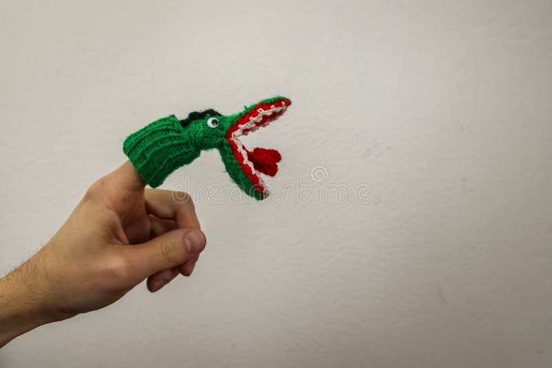 Hand Wearing a Finger Puppet Stock Photo Image of theater, hand 139810094