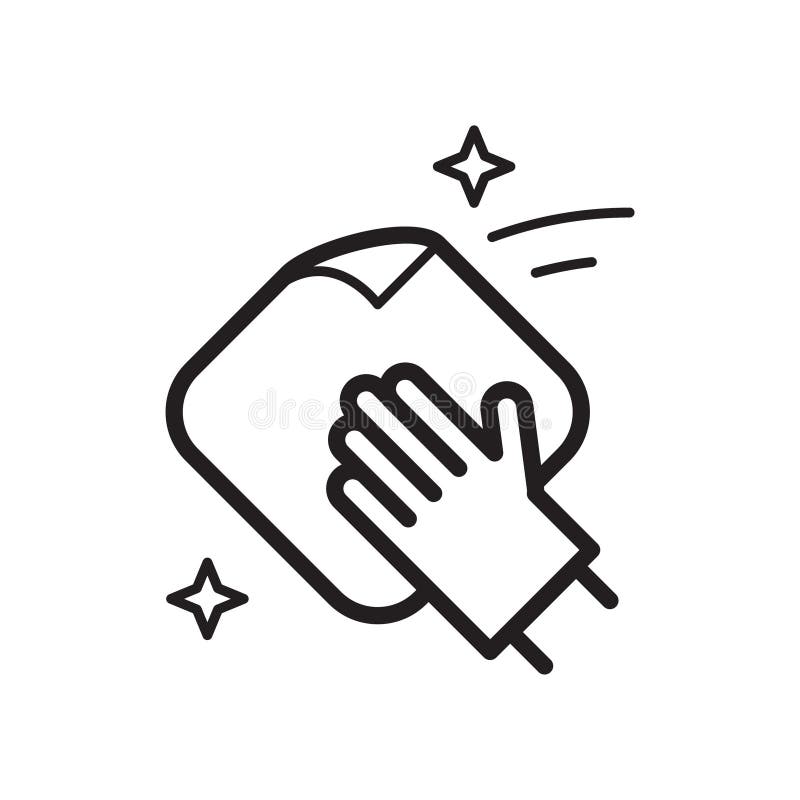 Hand Wiping with Wash Cloth Vector. Vector Illustration Decorative