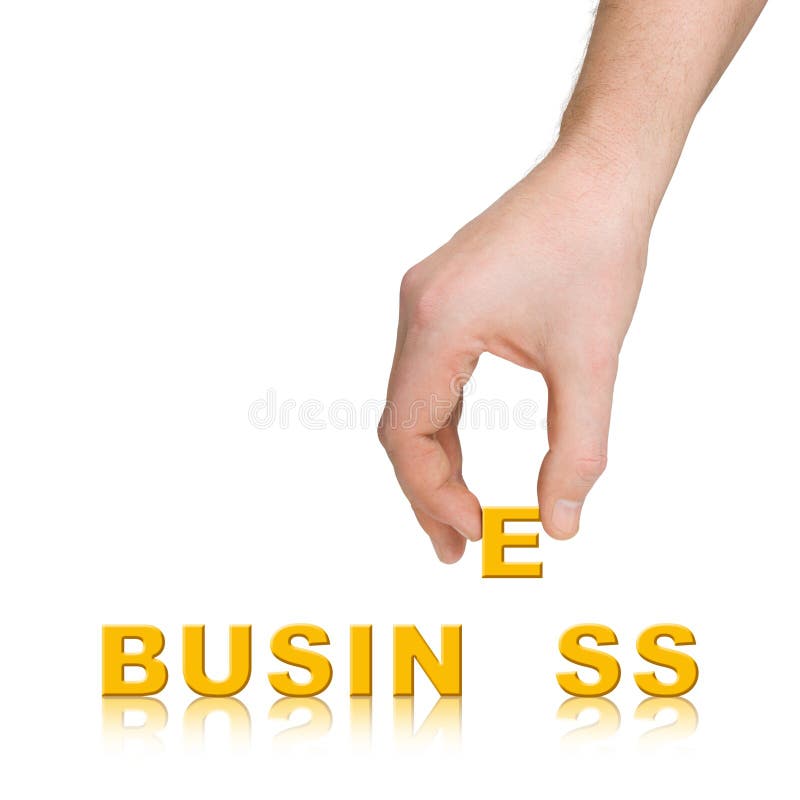 Hand and word Business stock images