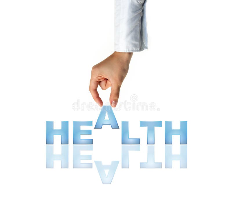 Hand and word Health royalty free stock image Hand and word Health royalty free stock image