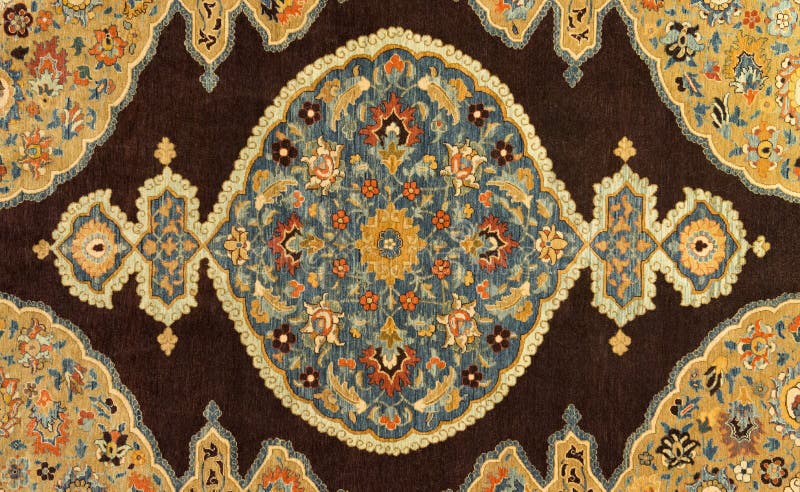 Hand Woven Carpet Background Abstract Design