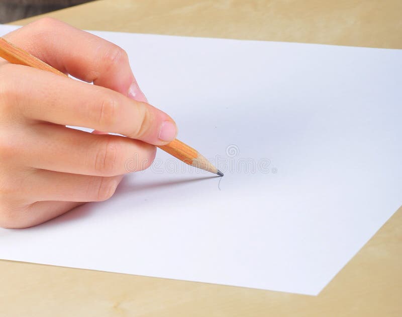 Hand Write on a Blank Paper Stock Image - Image of note, sheet: 24866323