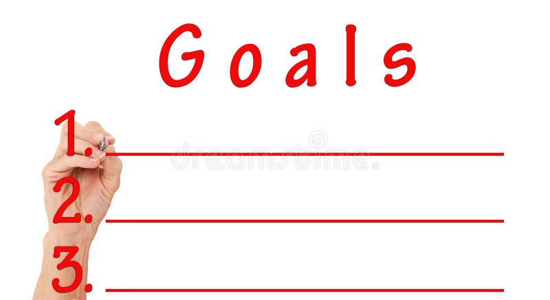 Hand Writing Goals On Board