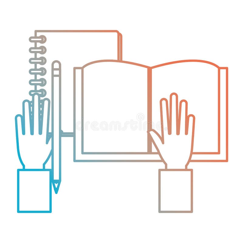 Hand writing in notebook school royalty free illustration