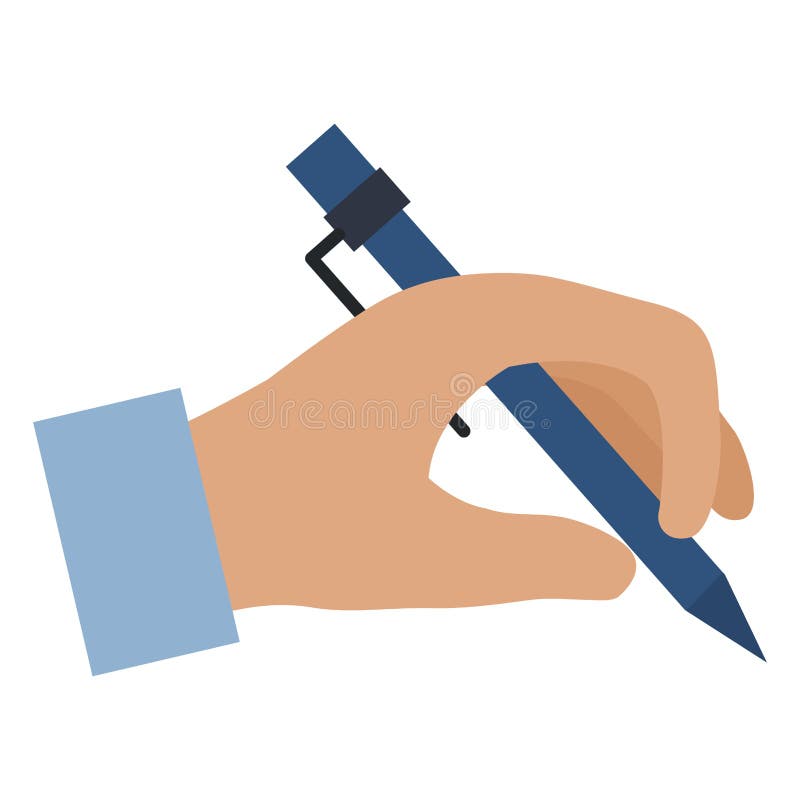 Hand writing with pen royalty free illustration
