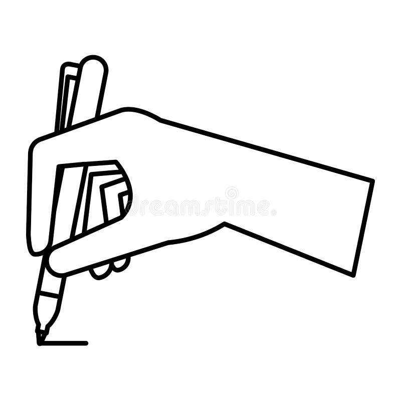 Hand writing with pen royalty free illustration